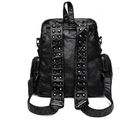 Luxe Vegan Leather Studded Mini Backpack main image 7